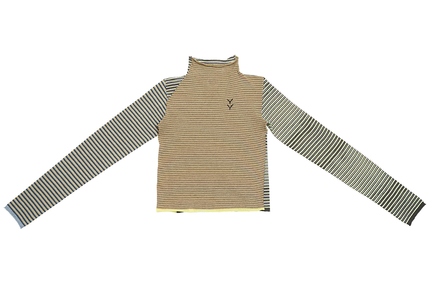 Cotton Microstripe Turtleneck