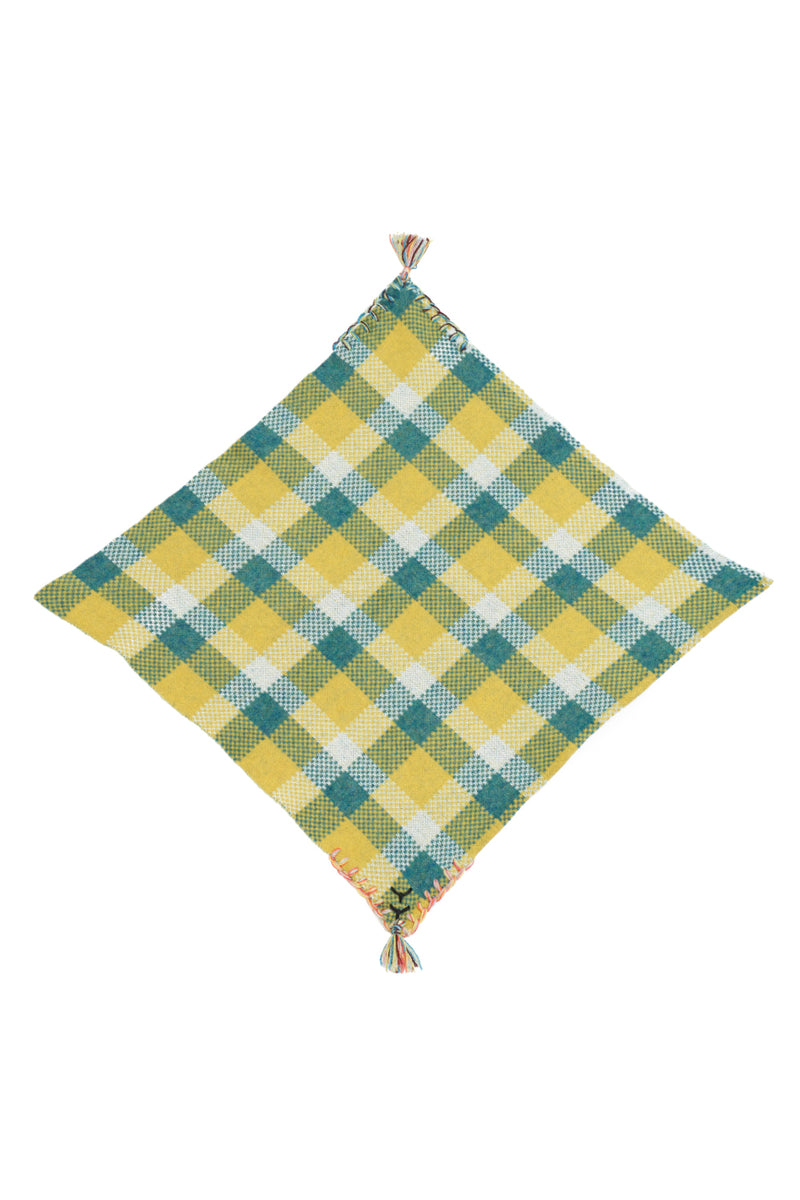 Bao Plaid Handkerchief in Mustard Jacquard