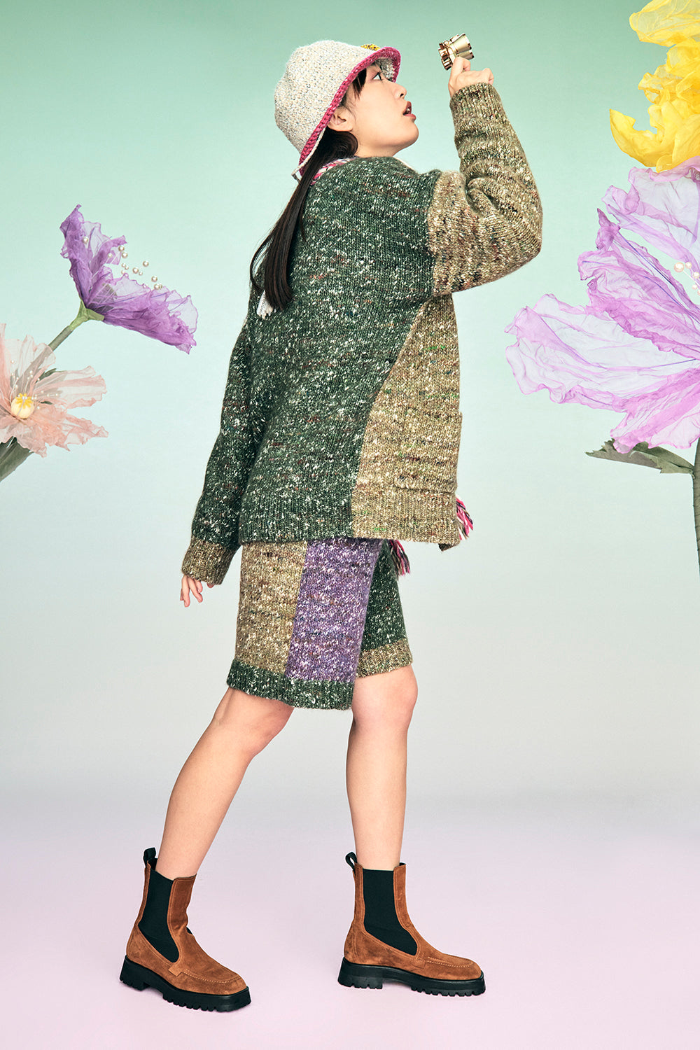 Cho Oversized V-neck Cardigan