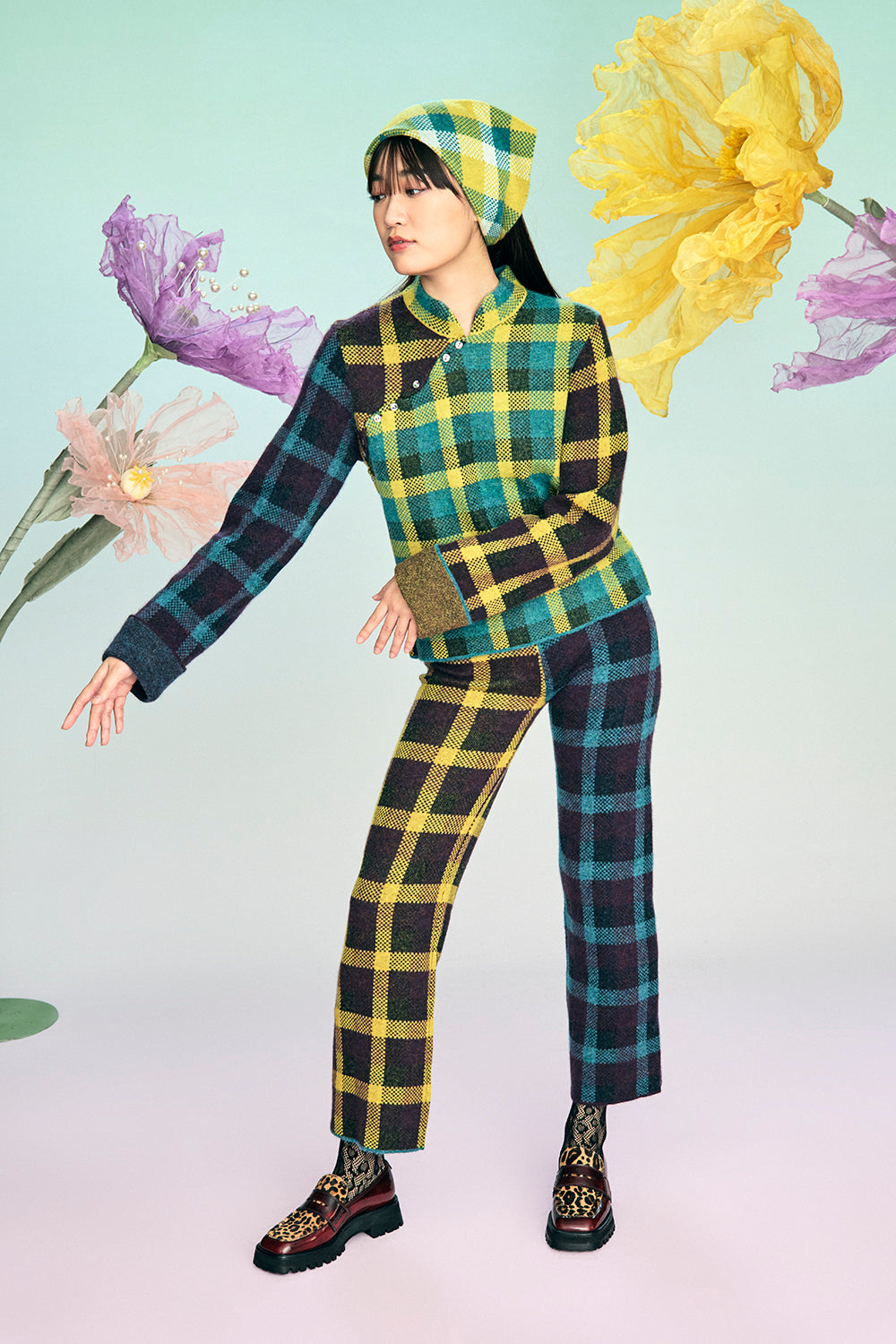 Bao Plaid LS Pullover