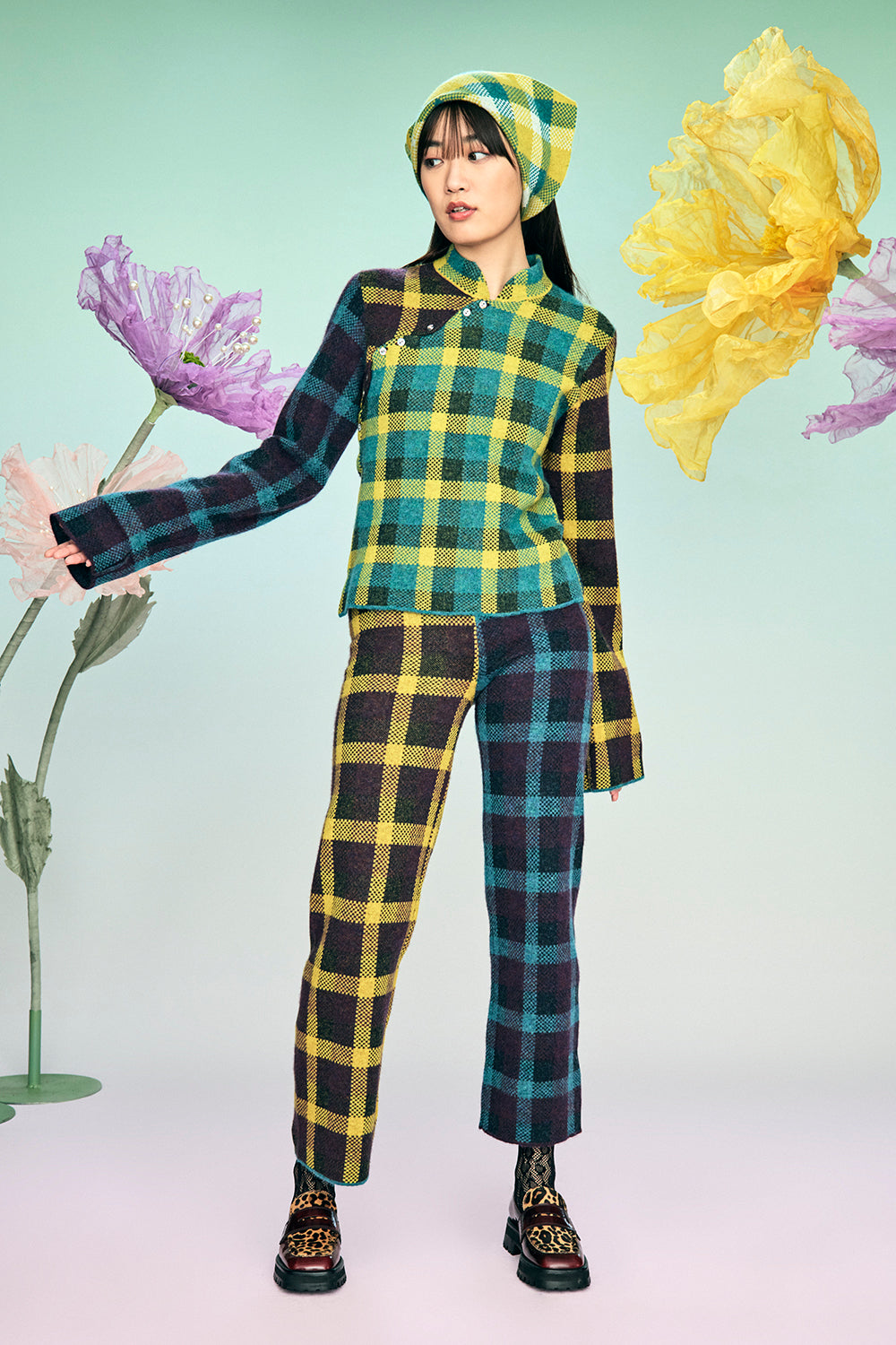 Bao Plaid LS Pullover