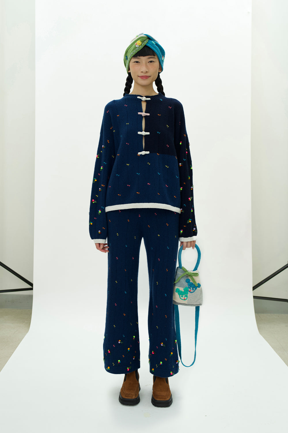 Checked Twist Headband