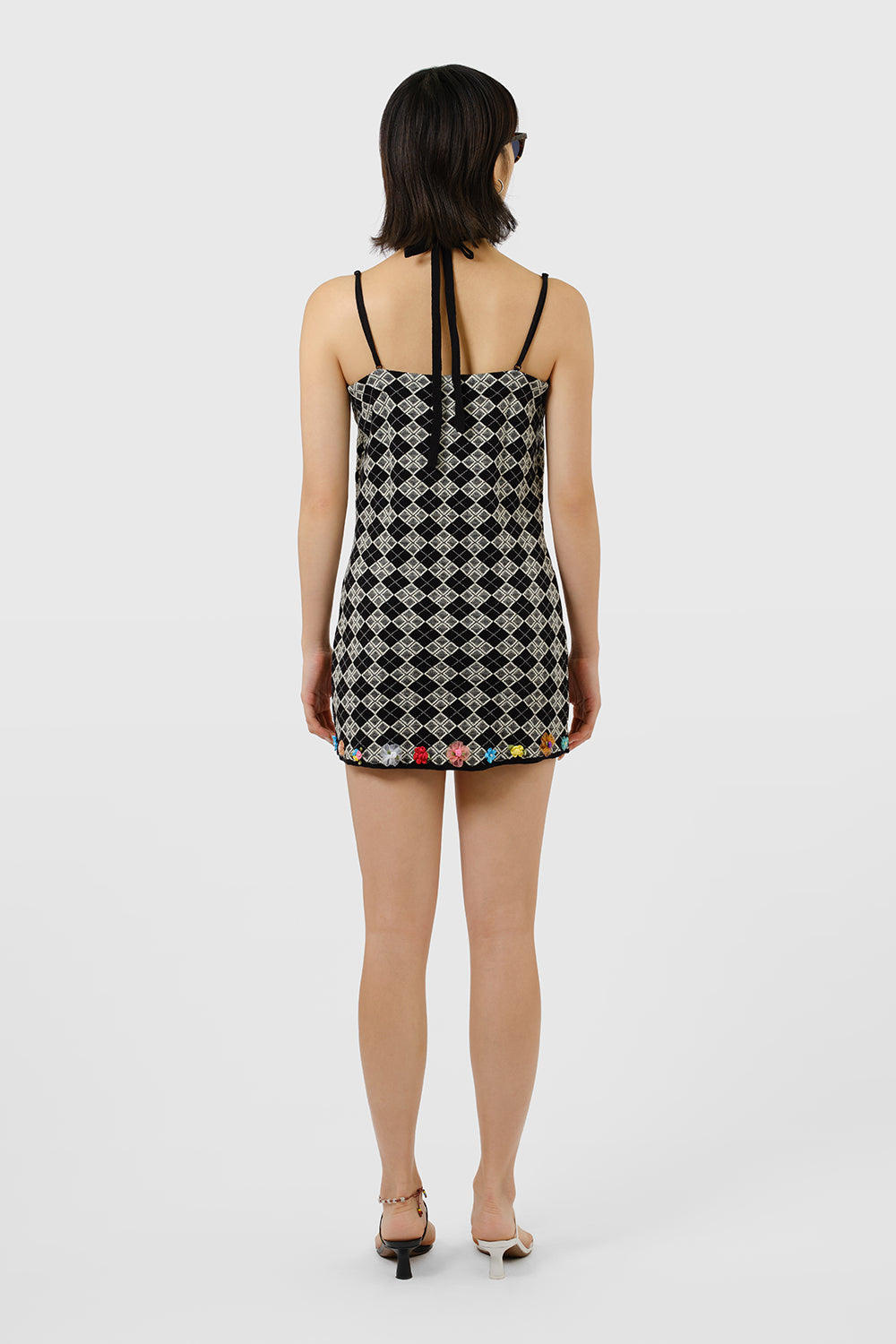Argyle Strappy Mini Dress
