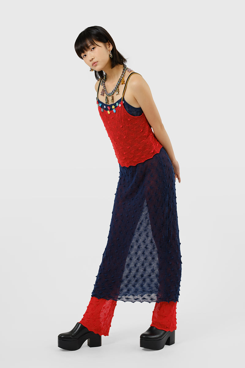 BorLor Cami in Red Gauzy Wool