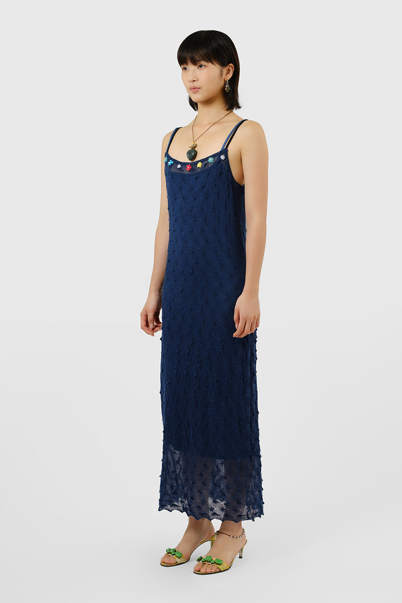 BorLor Cami Dress in Navy Gauzy Wool