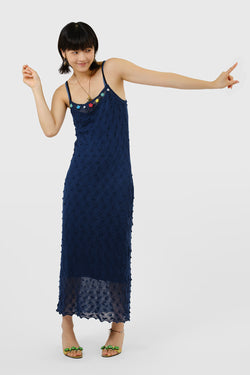 BorLor Cami Dress in Navy Gauzy Wool