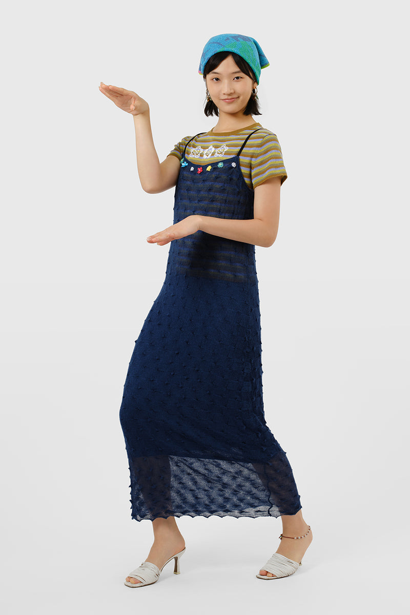 BorLor Cami Dress in Navy Gauzy Wool