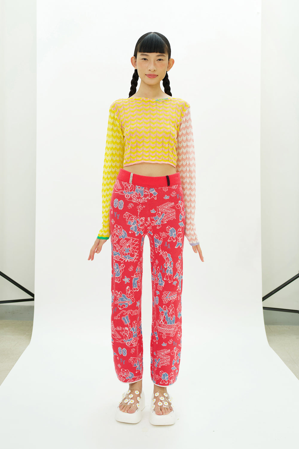 Momo Laza Pant in Grape Mohair – YanYan