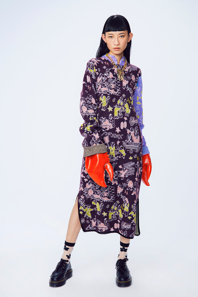 Laza YinYang Dress in Merino Jacquard – YanYan