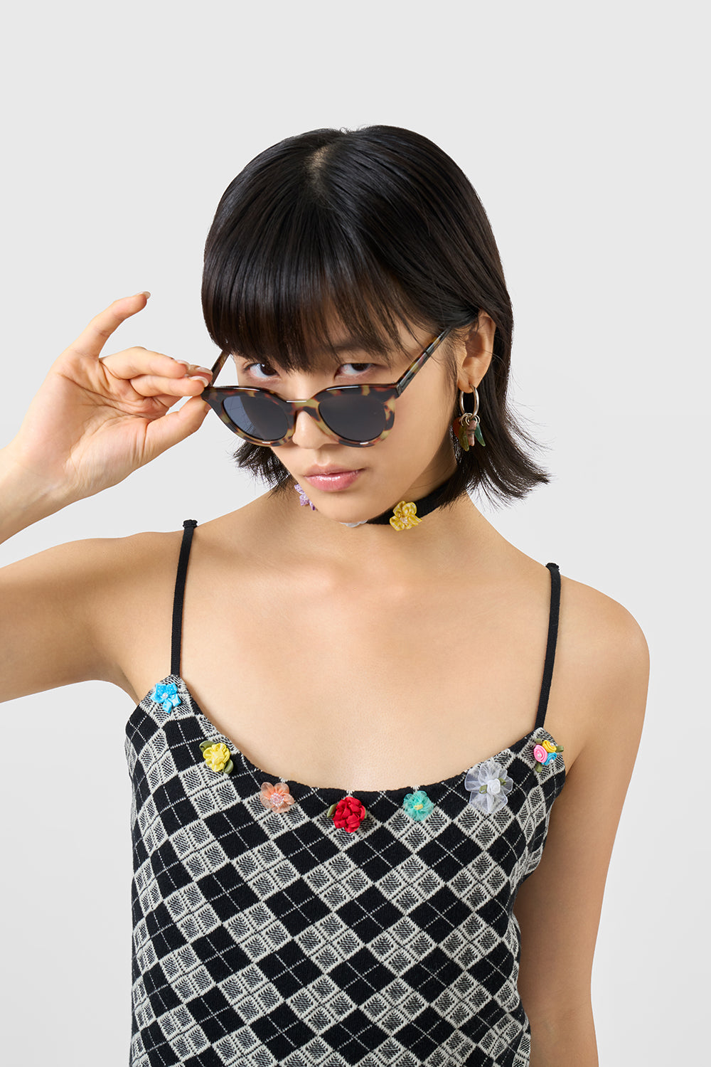 Argyle Strappy Mini Dress