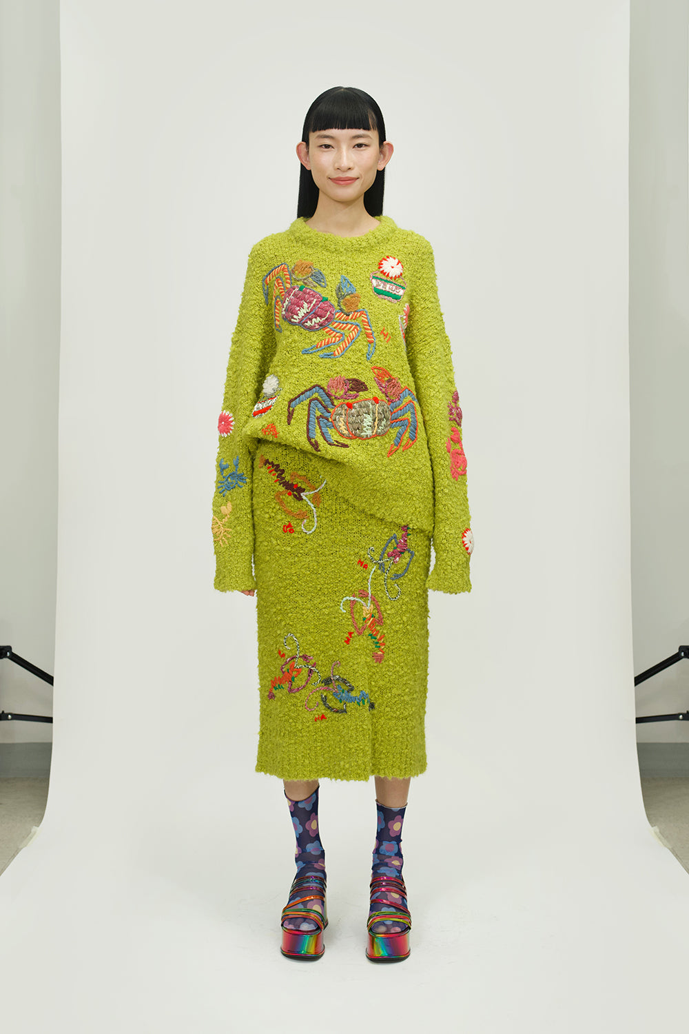 Shrimp Knee Length Skirt