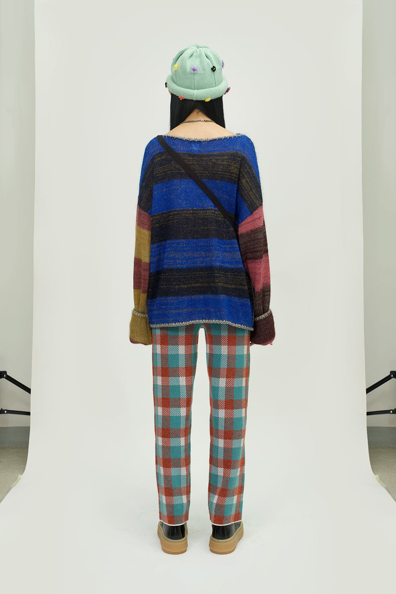 *2 colorways!!* Momo Stripe Oversized Pullover in Midnight and in Pink
