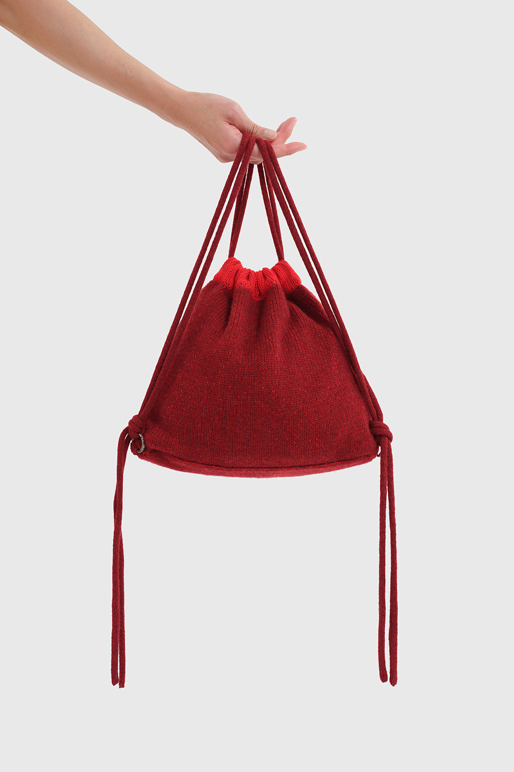 Embellished Check Drawstring Backpack