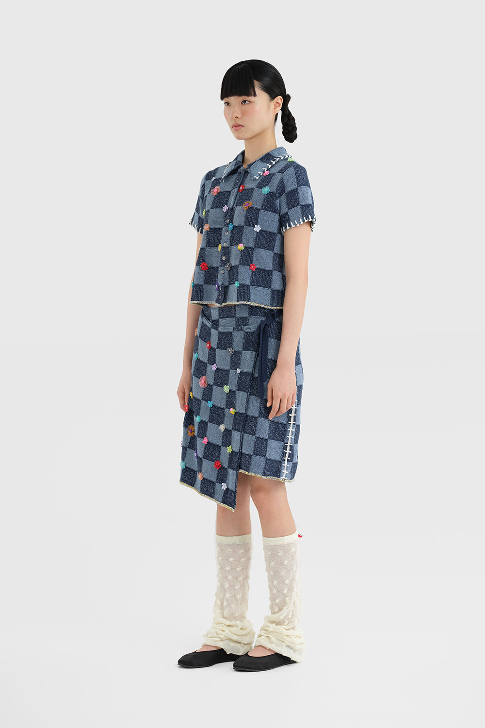 NEW IN!! Embellished Check SS Shirt