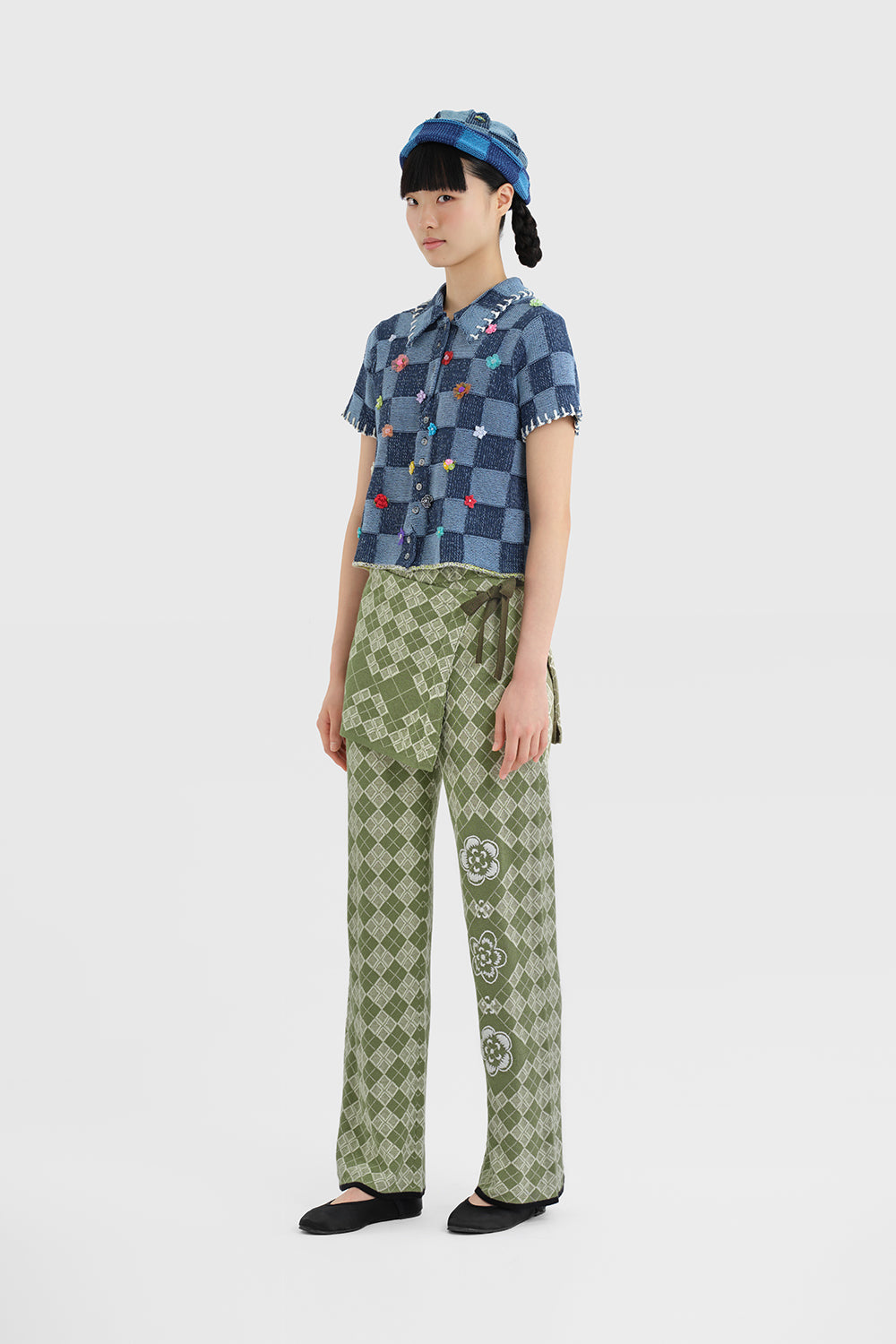 NEW IN!! Embellished Check SS Shirt