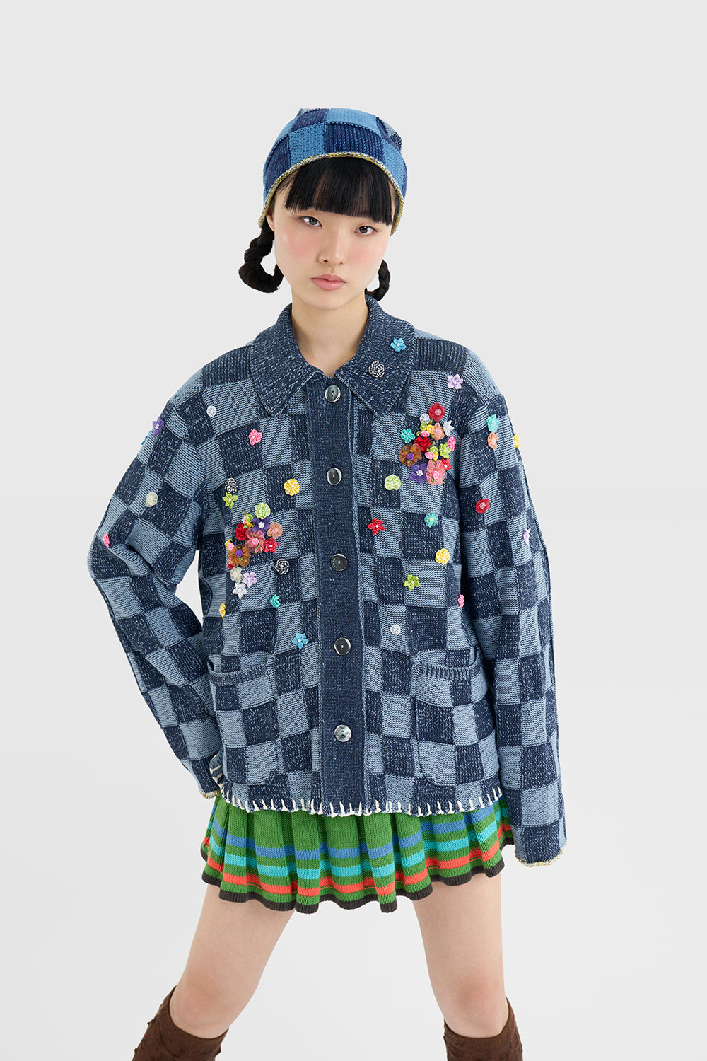 Fireworks Check Oversized Work Jacket