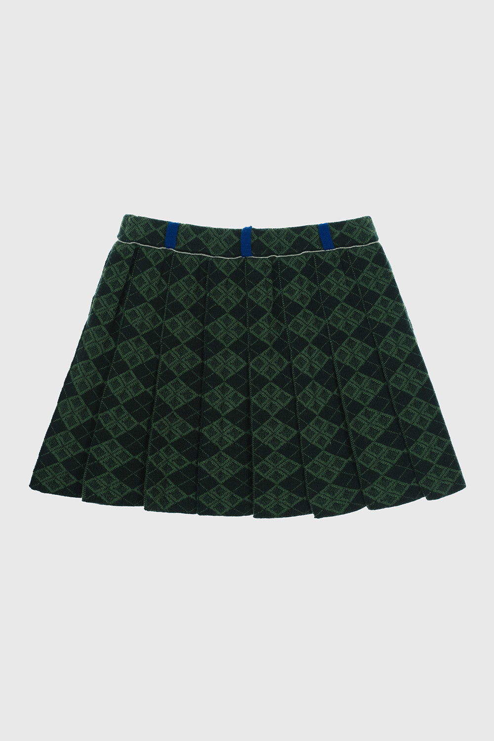 Argyle Pleated Mini Skirt
