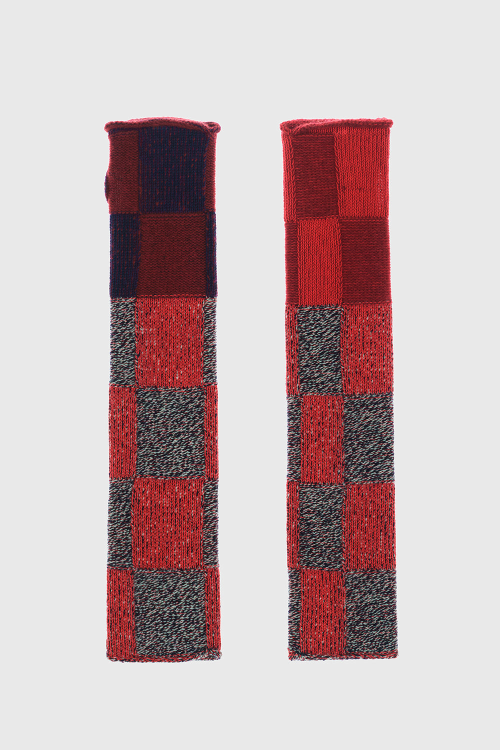 Embellished Check Armwarmers