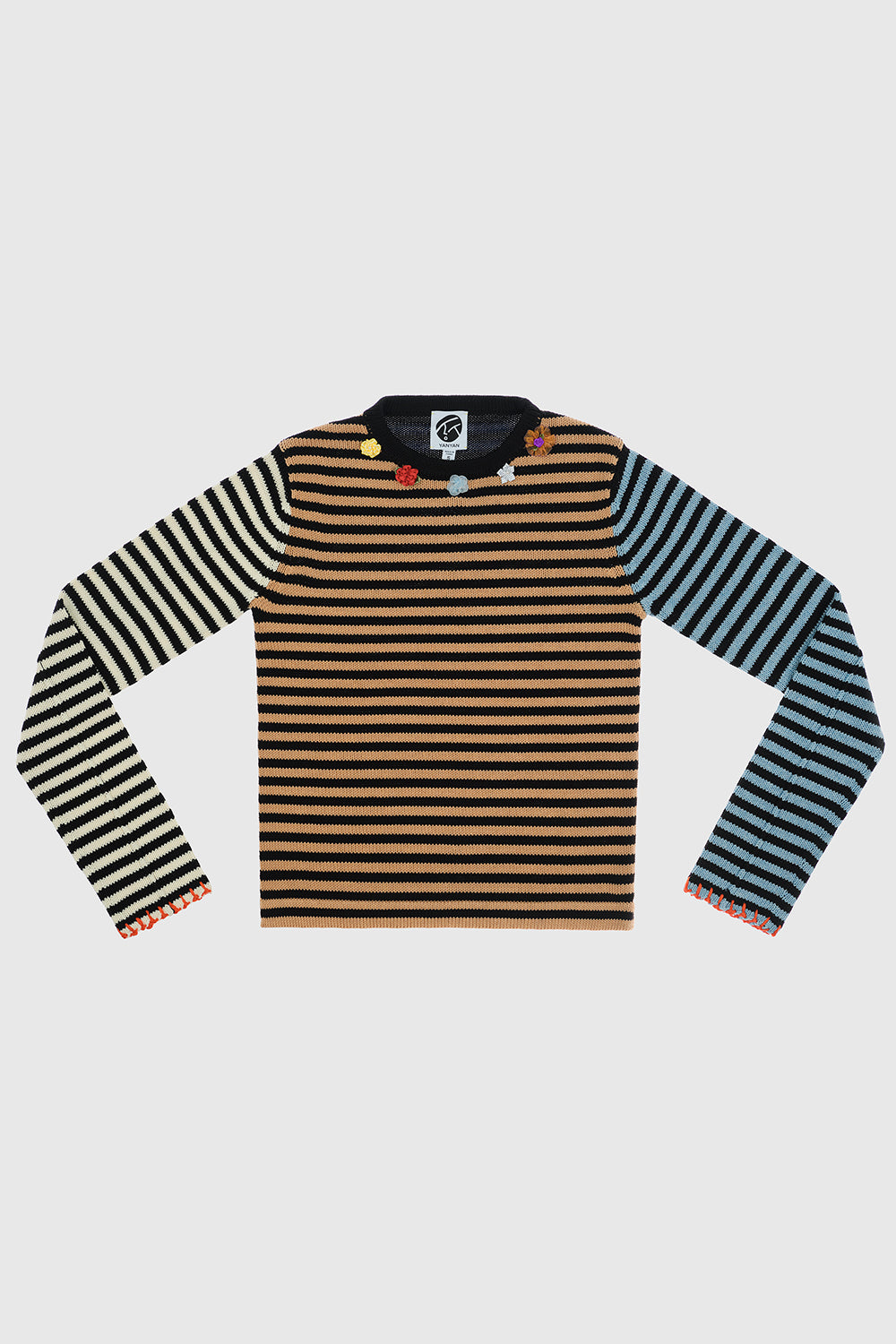 Cotton Bao Stripe Easy LS Crew
