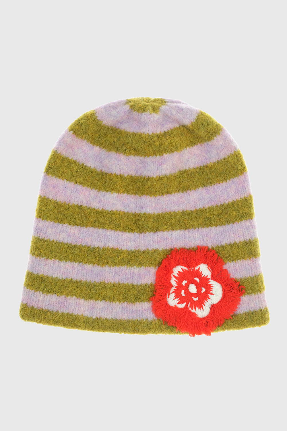 Fuzzy Floral Beanie