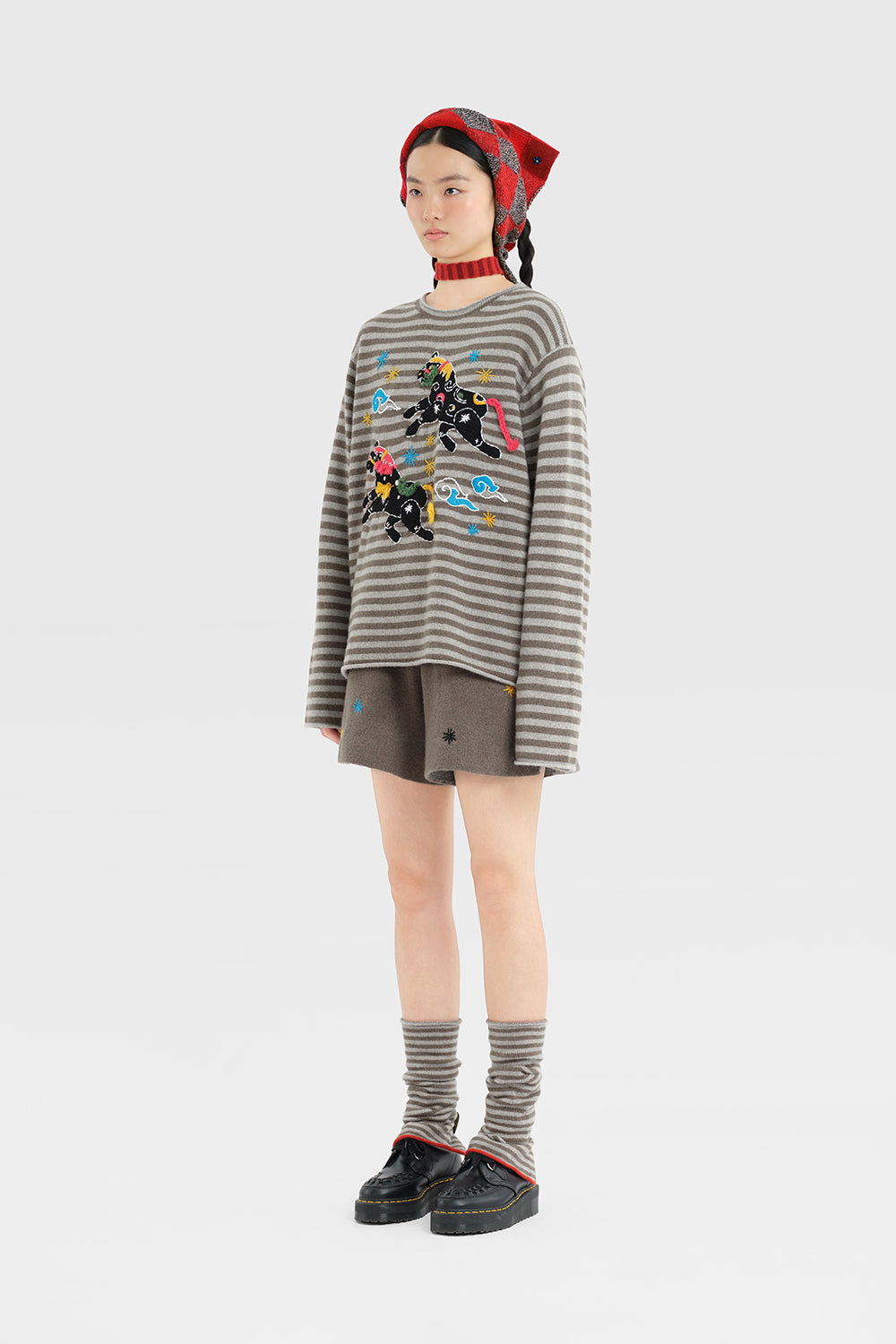 Wool Stripe Ankle Warmer