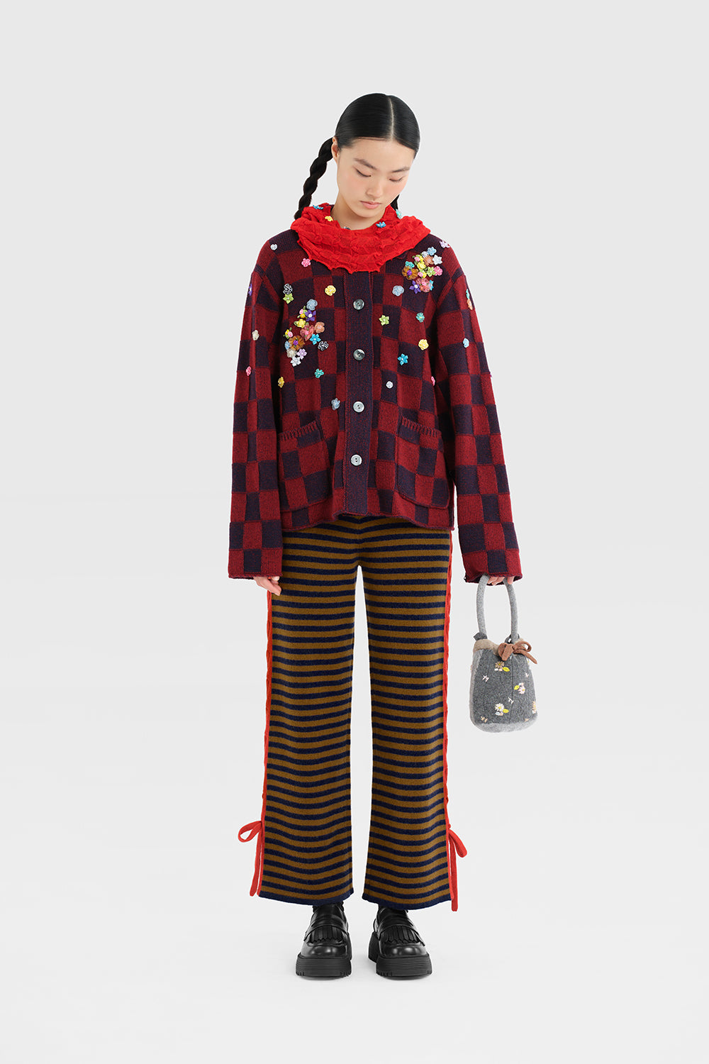 Fireworks Check Oversized Work Jacket