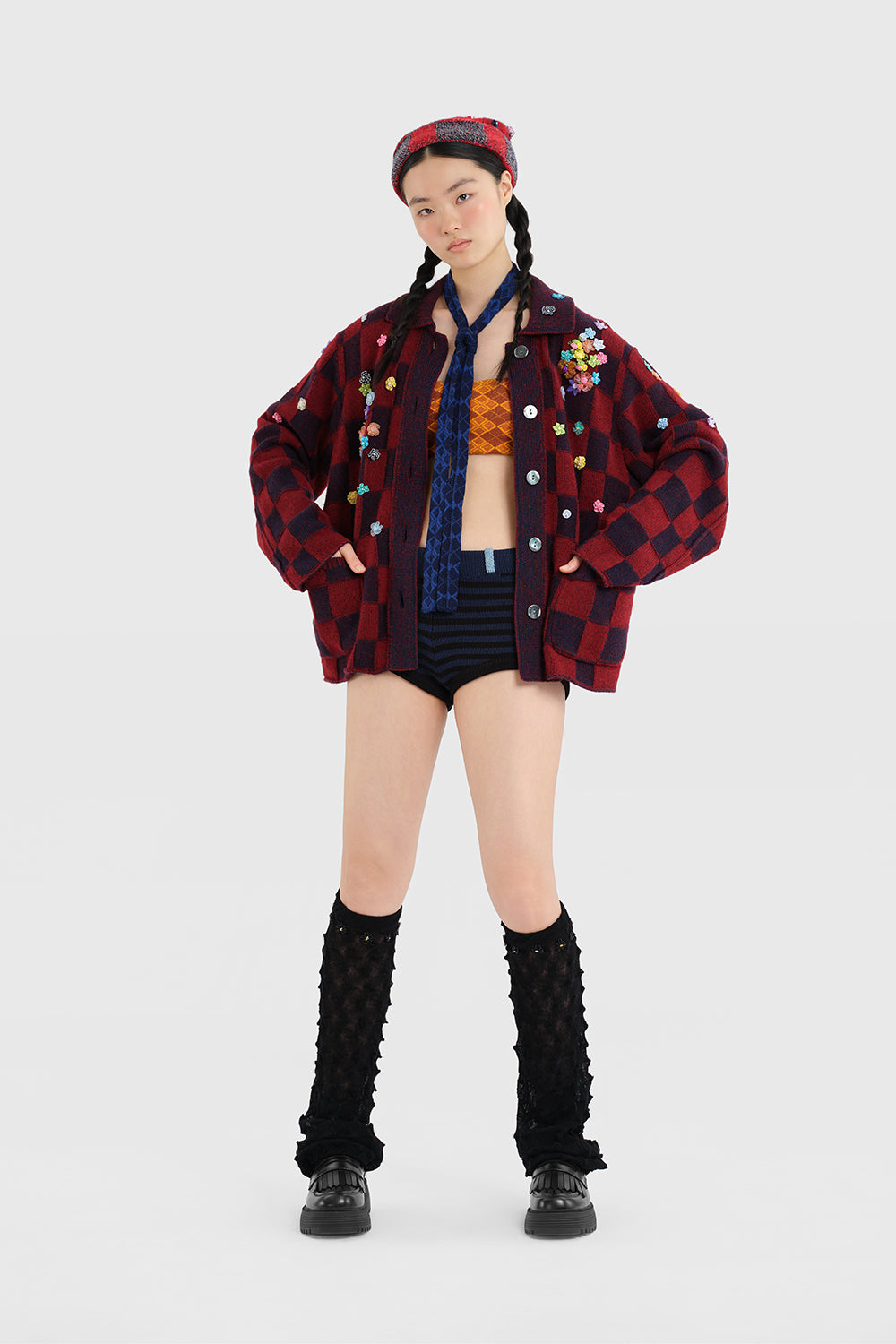 Fireworks Check Oversized Work Jacket