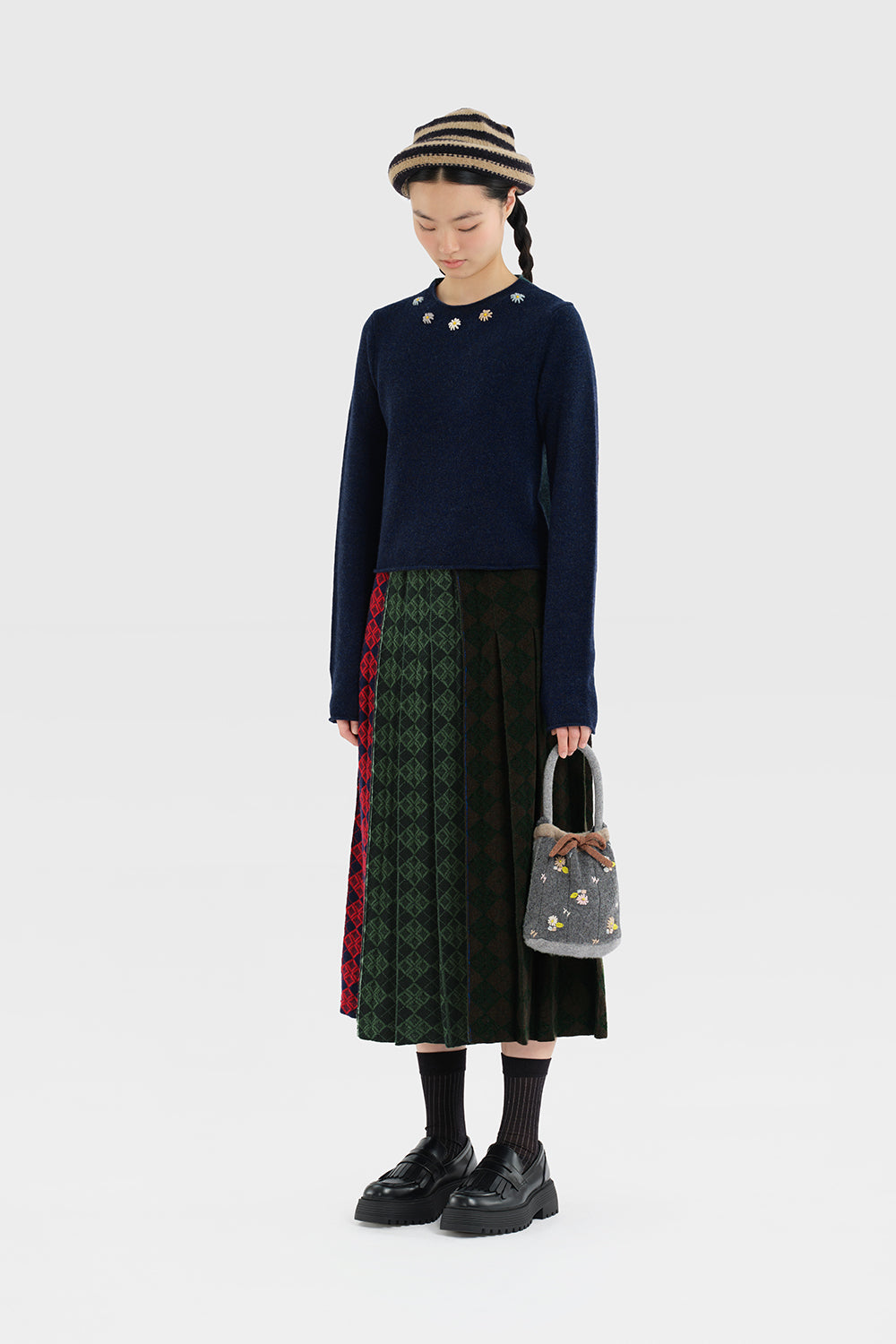 Daisy Shrunken Crew Pullover