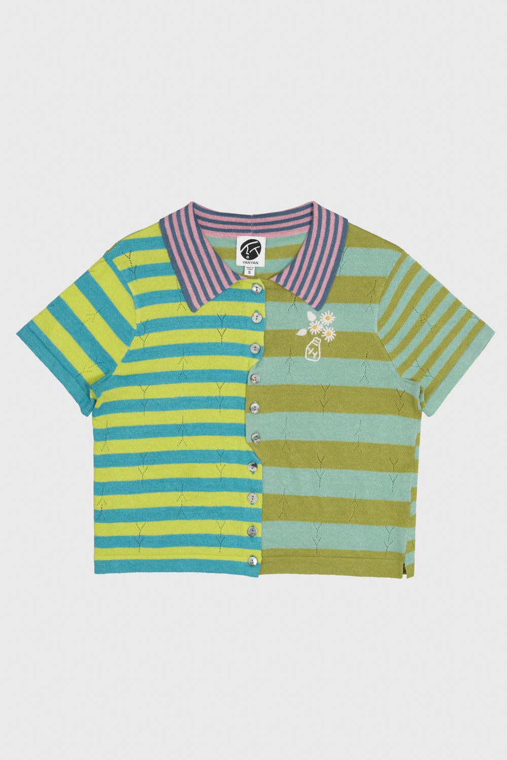 Daisy Linen Stripe SS Cardigan