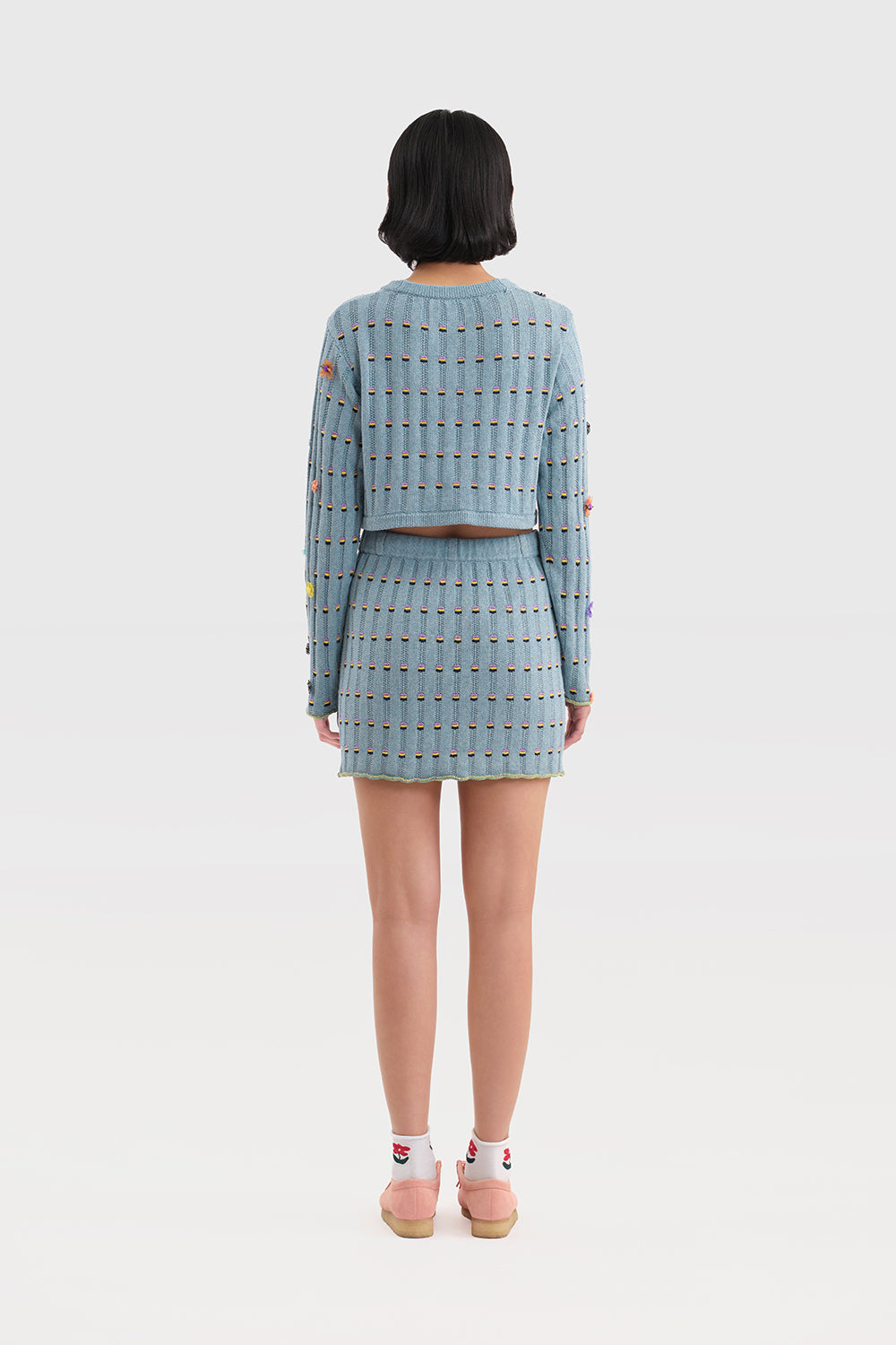 Dotty Rib Mini Skirt