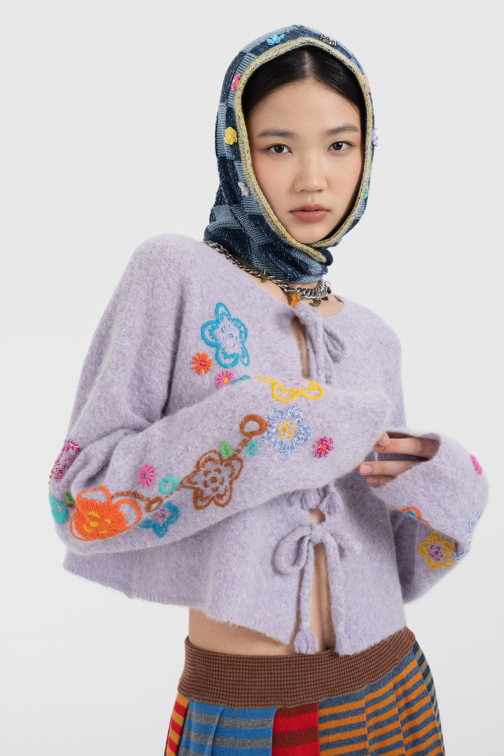 Fafa Alpaca Braided Tie Cardigan
