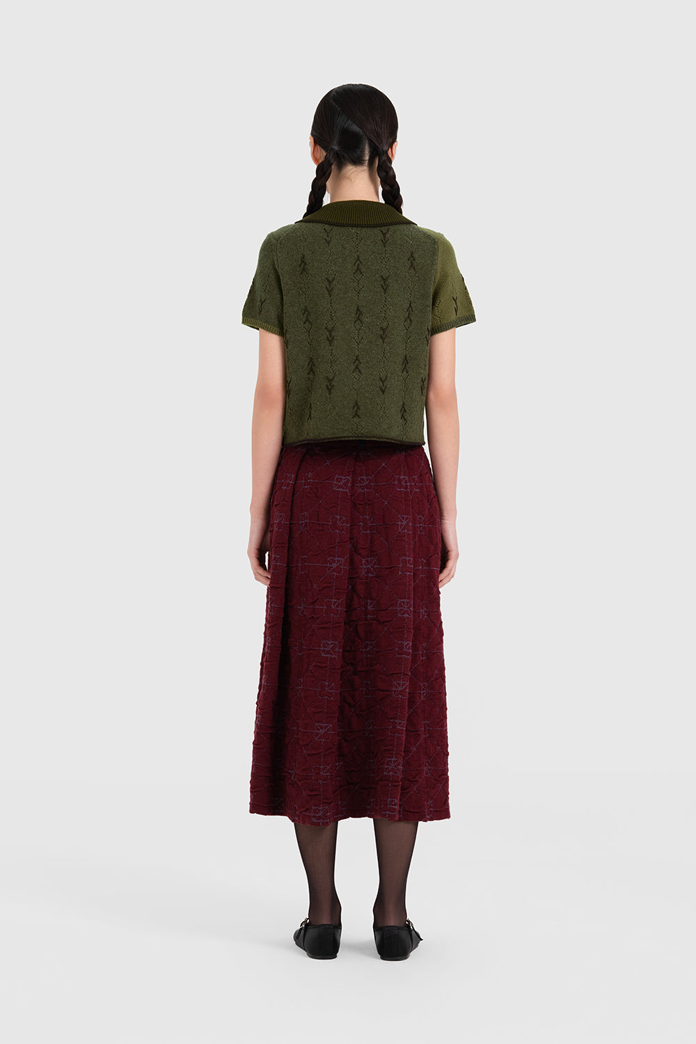 June Pleated Midi Skirt