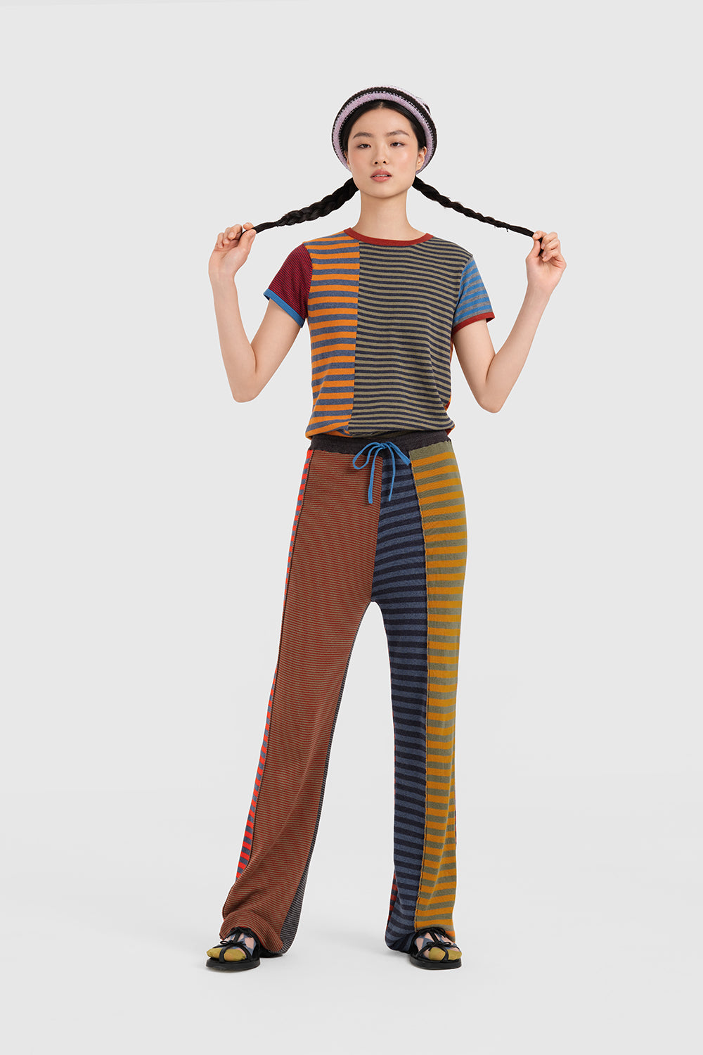 Mismatched Stripe Pant