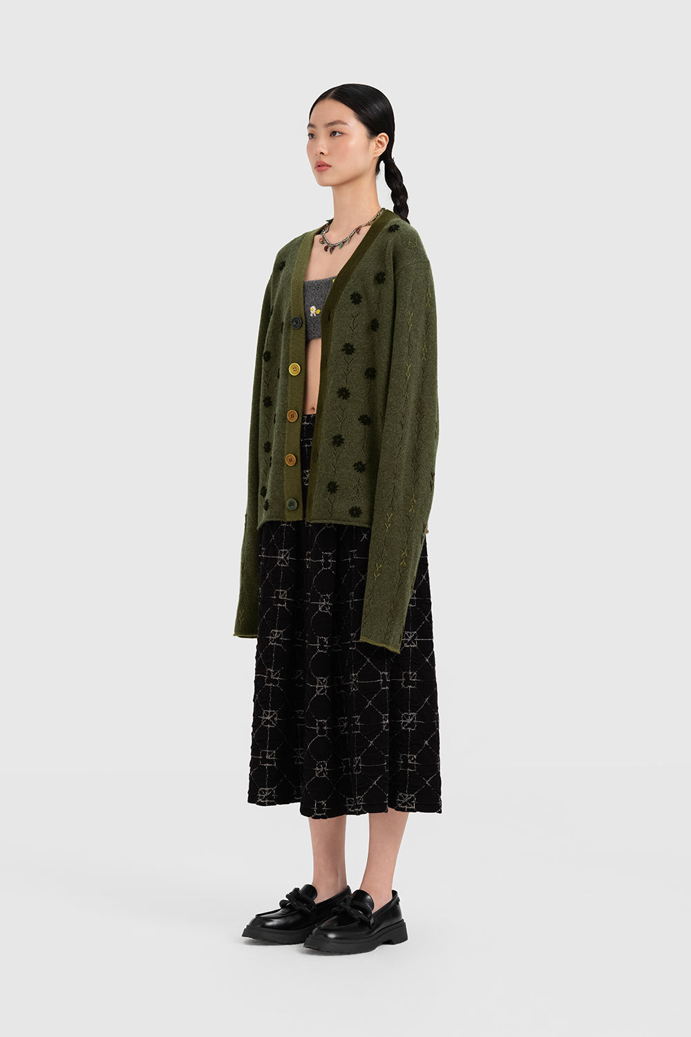June Pleated Midi Skirt