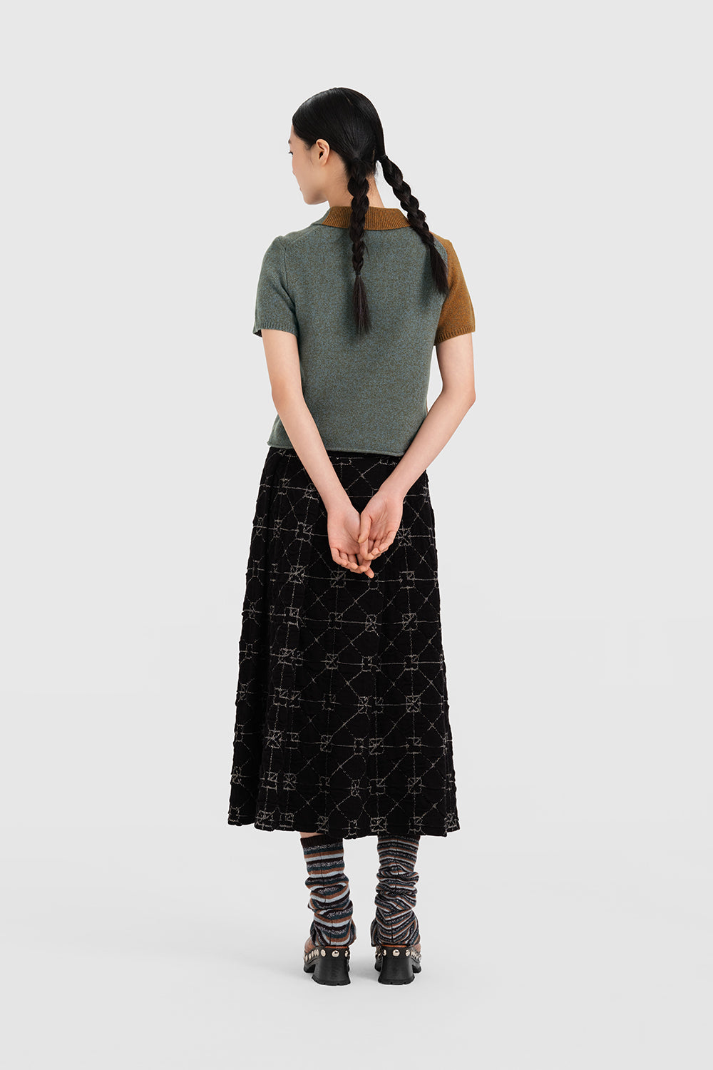 June Pleated Midi Skirt