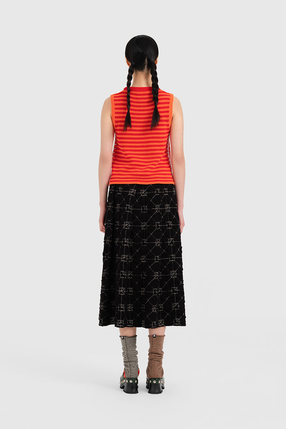 June Pleated Midi Skirt
