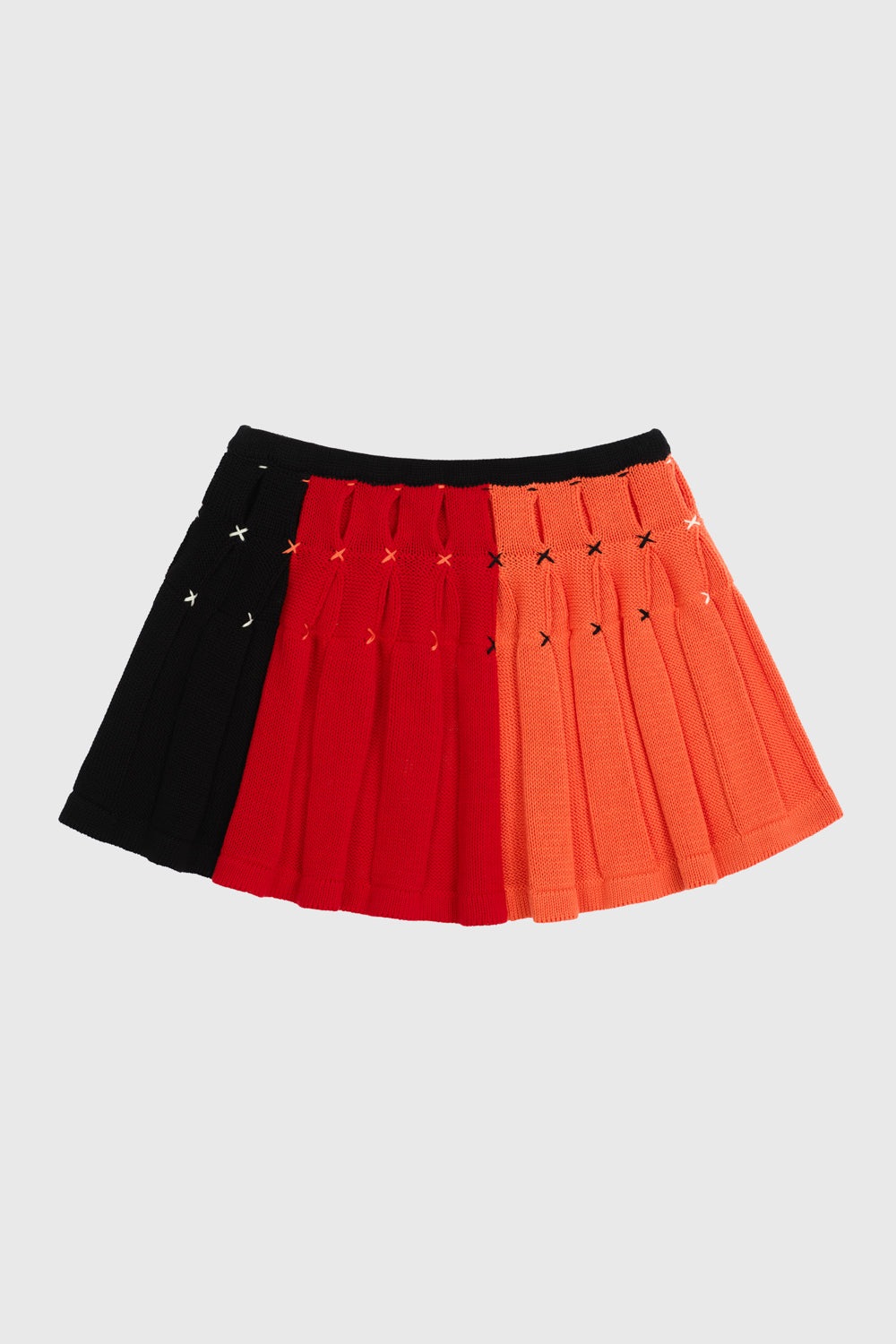 Cotton Bao Pleated Mini Skirt
