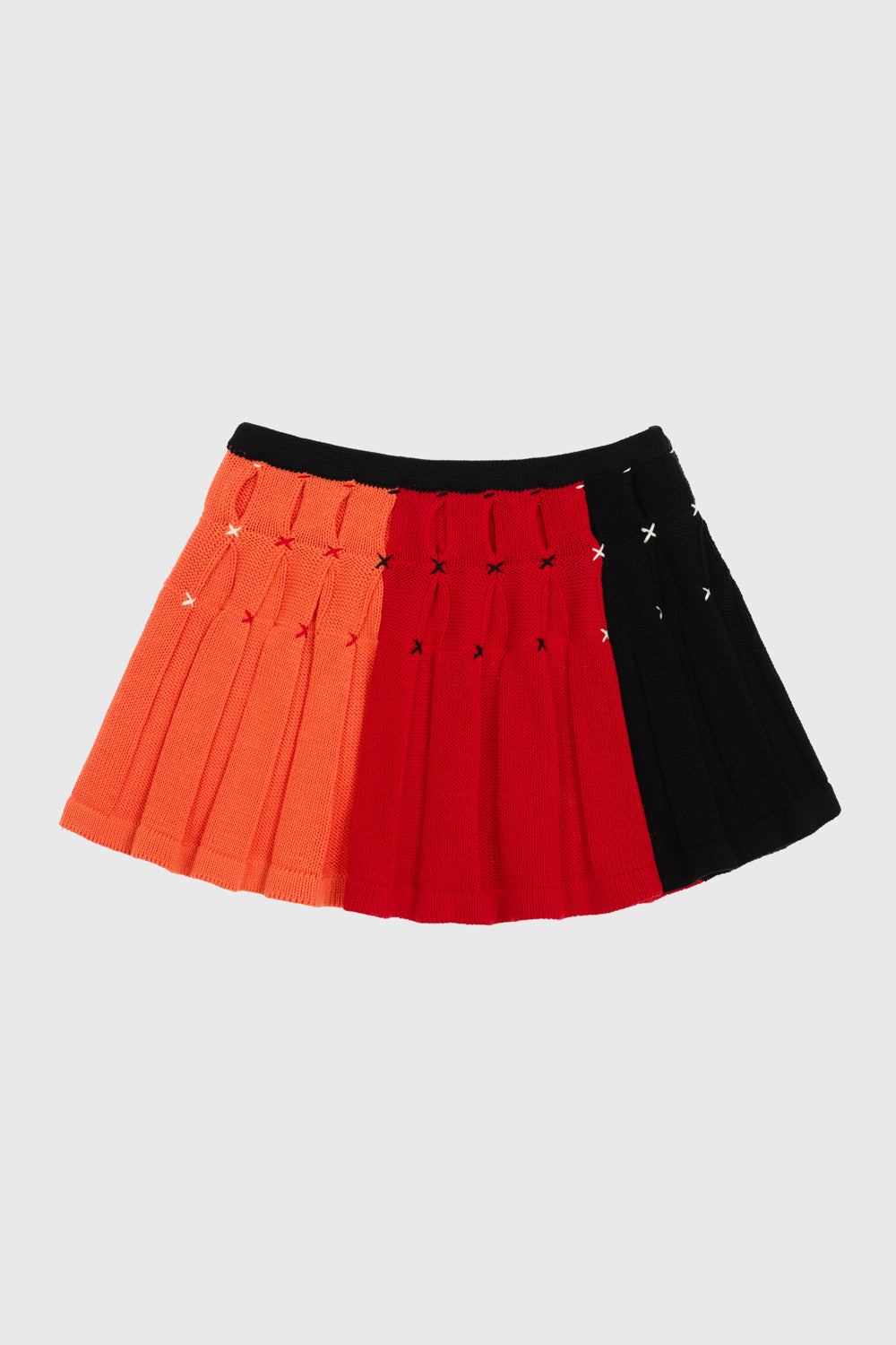 Cotton Bao Pleated Mini Skirt