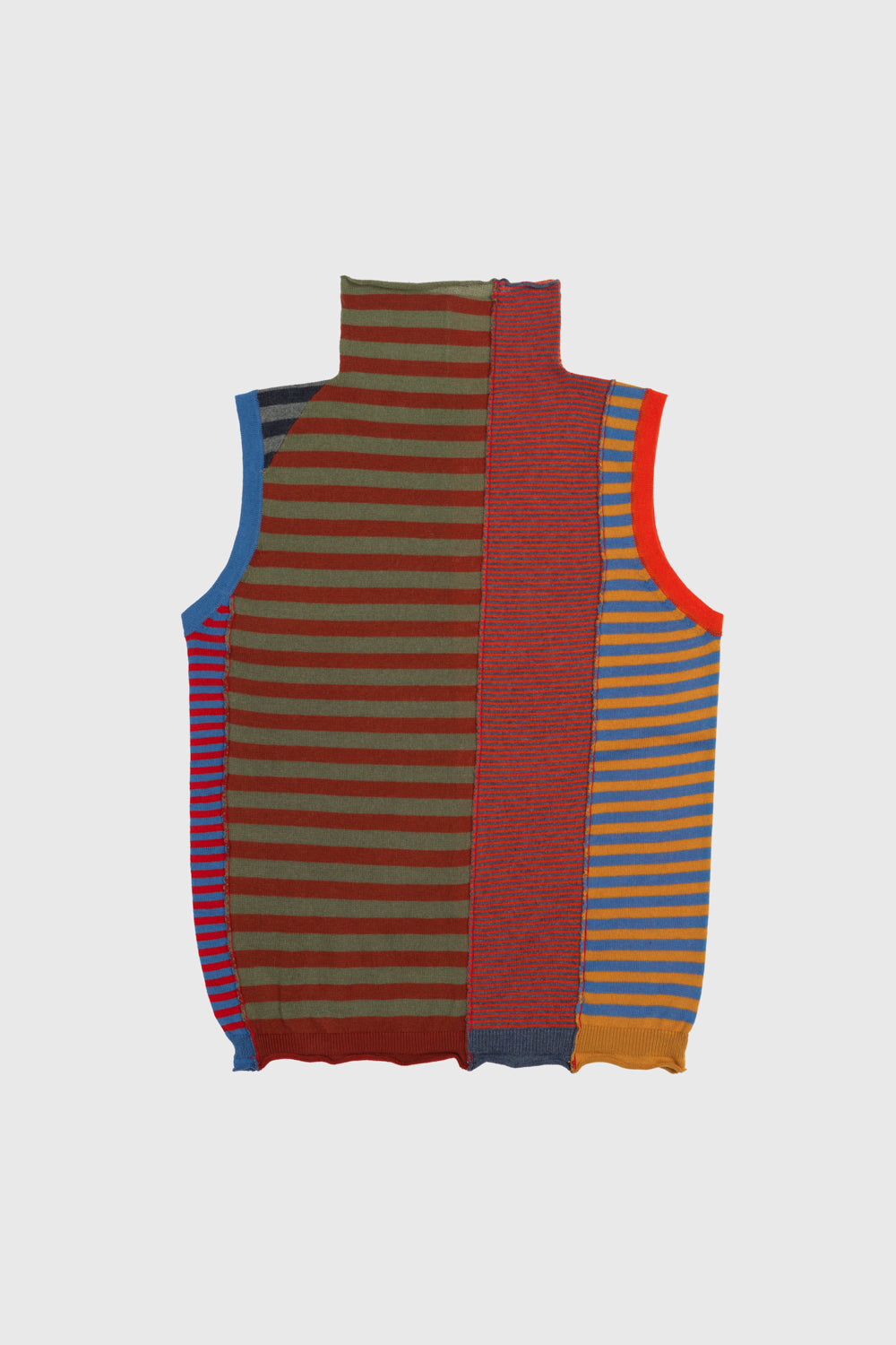 Mismatched Stripe Mockneck Tank