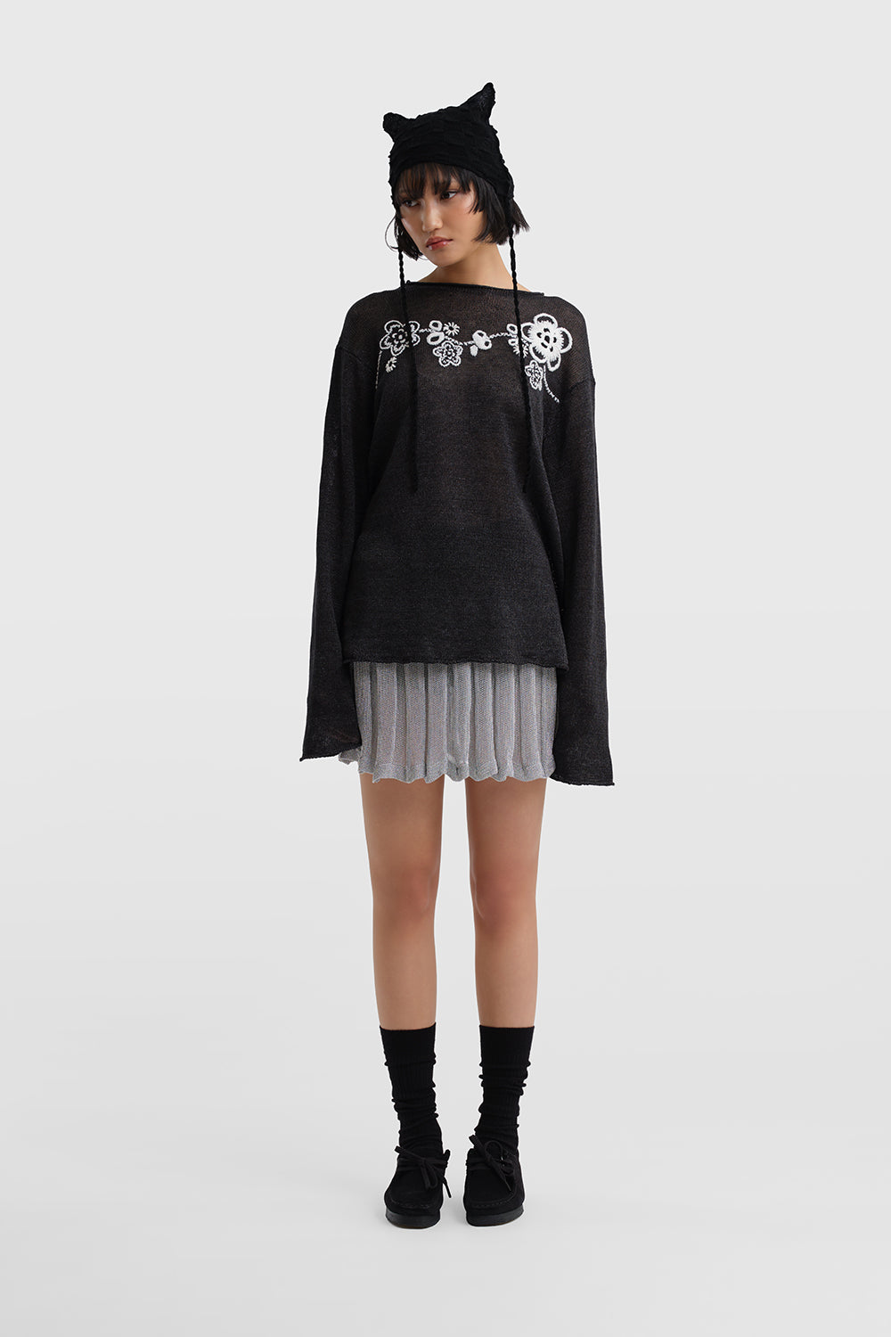 Mabo Flower Slouchy LS Pullover