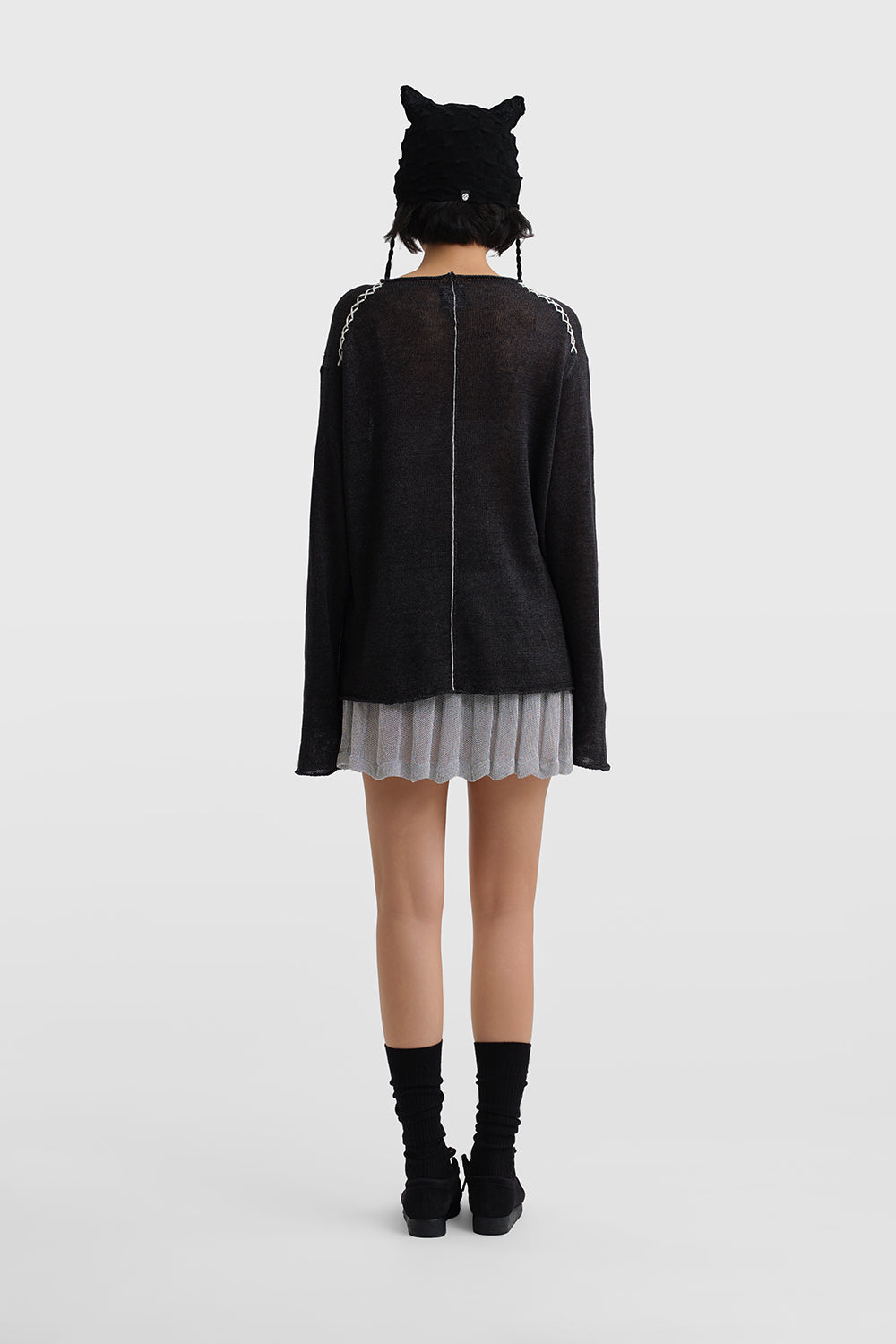Mabo Flower Slouchy LS Pullover