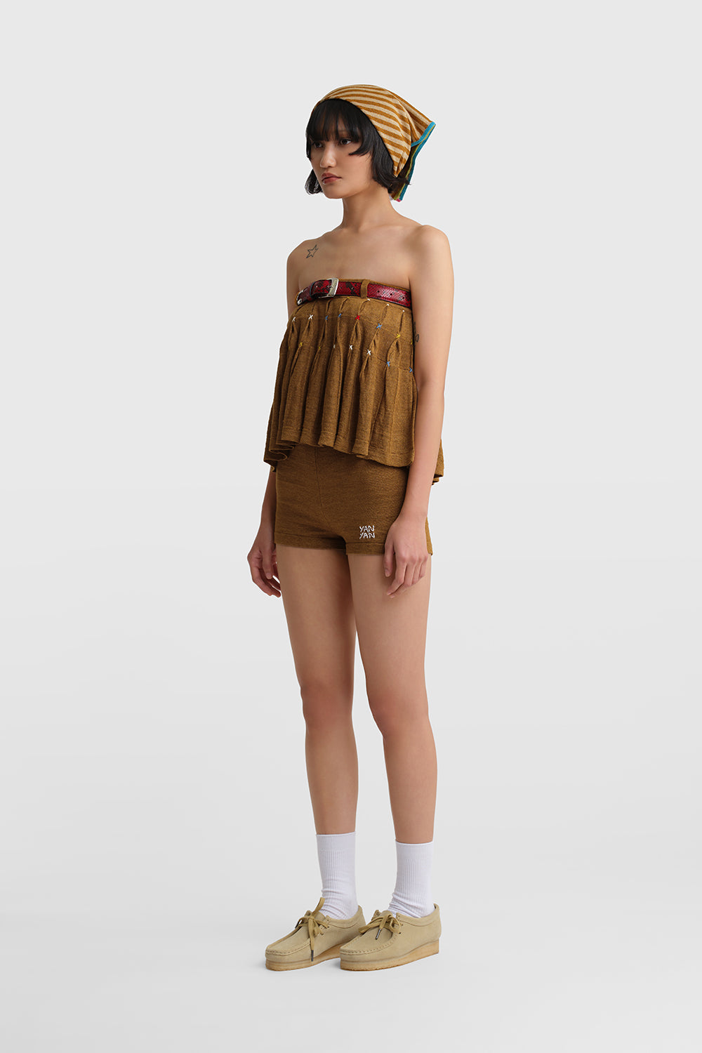 Mabo Short with Pleated Mini Skirt Set