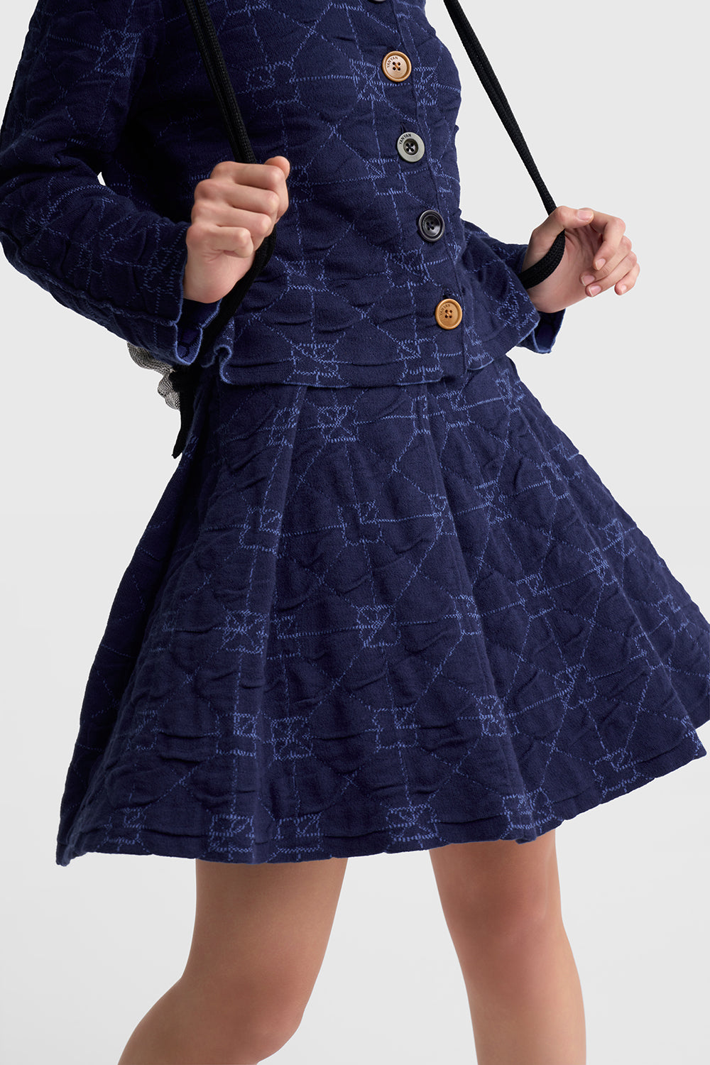 June Pleated Above Knee Skirt