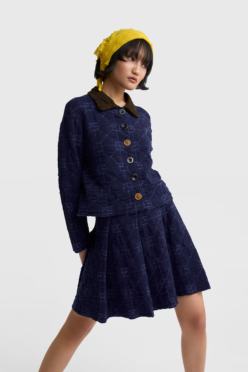 June Pleated Above Knee Skirt