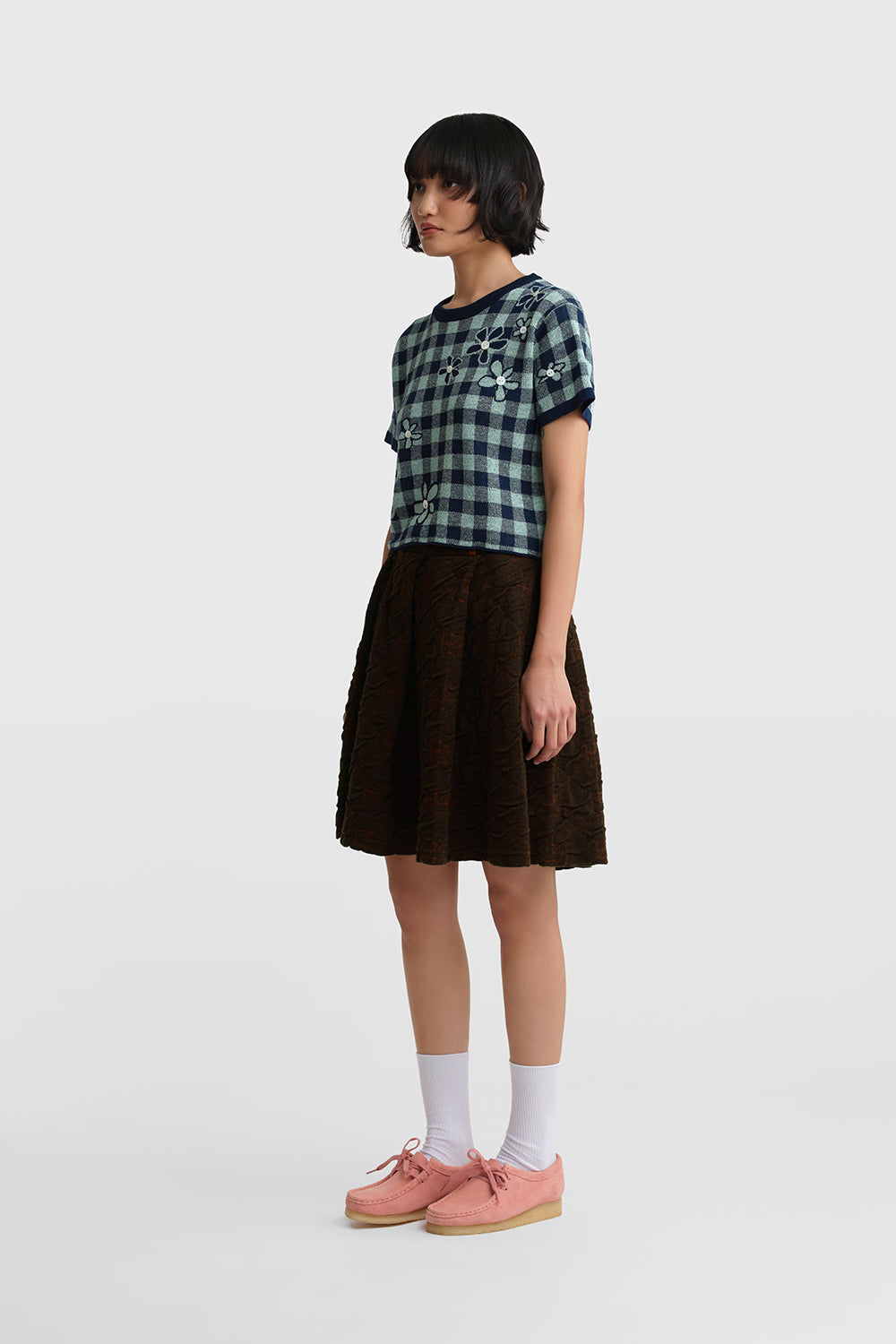 June Pleated Kneelength Skirt
