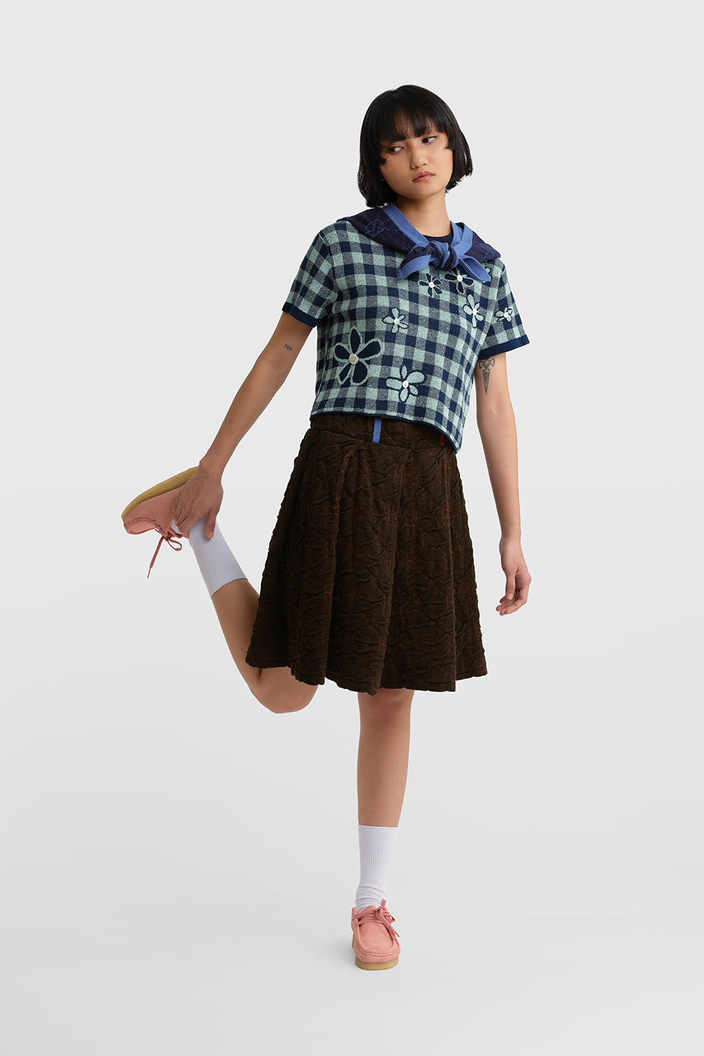 June Pleated Kneelength Skirt