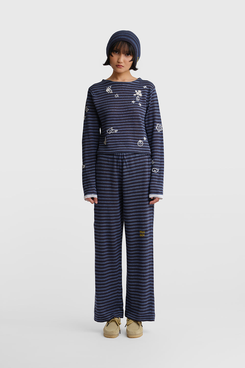 Mabo Logo Striped Pant