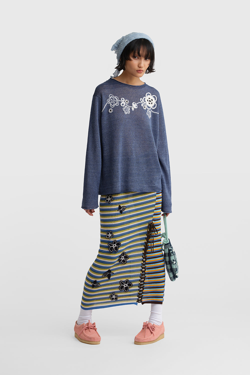 Mabo Flower Slouchy LS Pullover