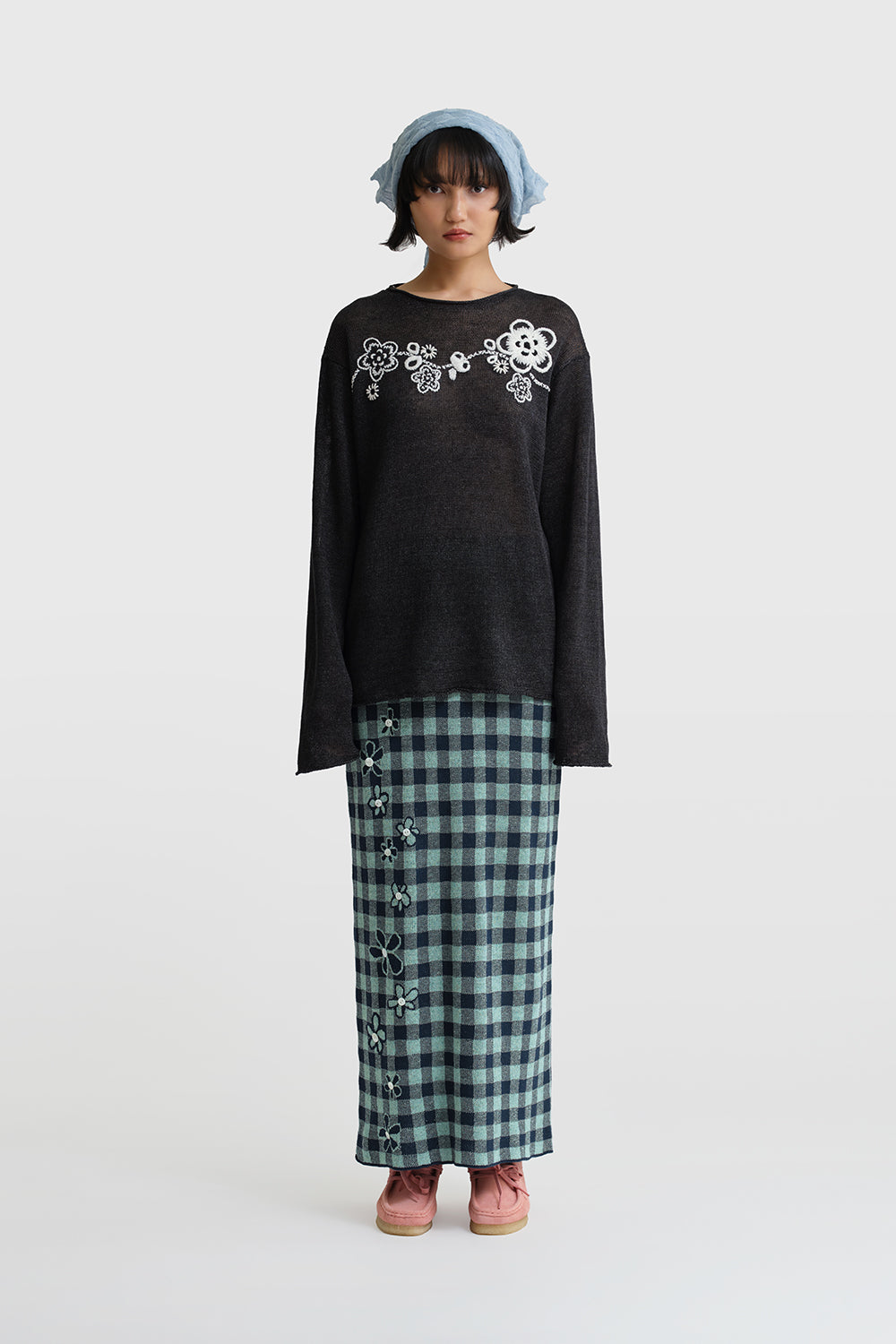 Mabo Flower Slouchy LS Pullover