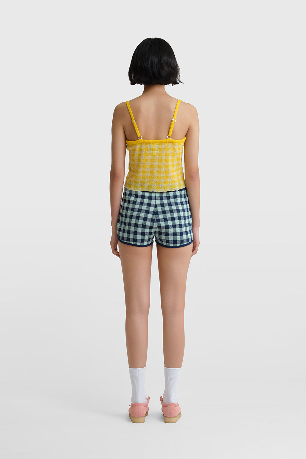 Gingham Flower Booty Short